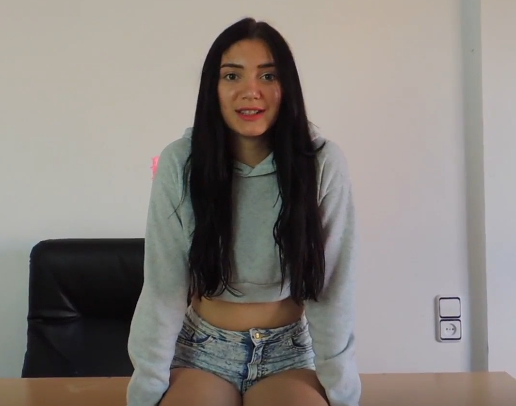Paola en su primer casting